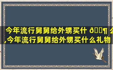 今年流行舅舅给外甥买什 🐶 么,今年流行舅舅给外甥买什么礼物好